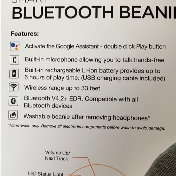 🎉HP🎉 Tenergy Smart Bluetooth Beanie 💗 Rust - Picture 11 of 16